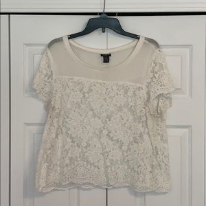 Torrid white lace top